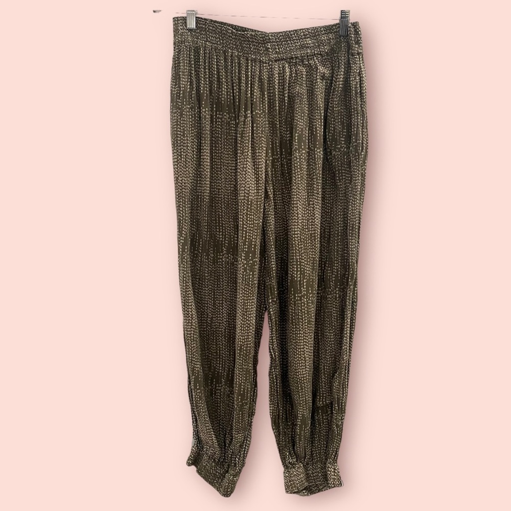 Anthropologie Hei Hei Casual Lounge Jogger Pants Khaki Green Medium